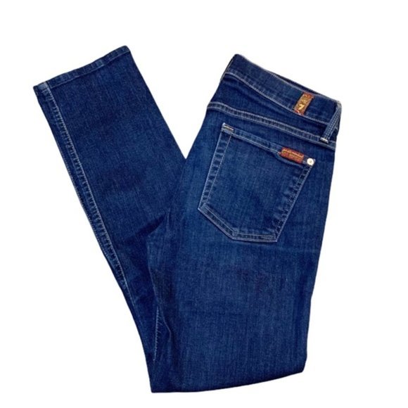 7 For All Mankind The Modern Straight Designer Jean Dark Wash Casual size 28 - Picture 8 of 9